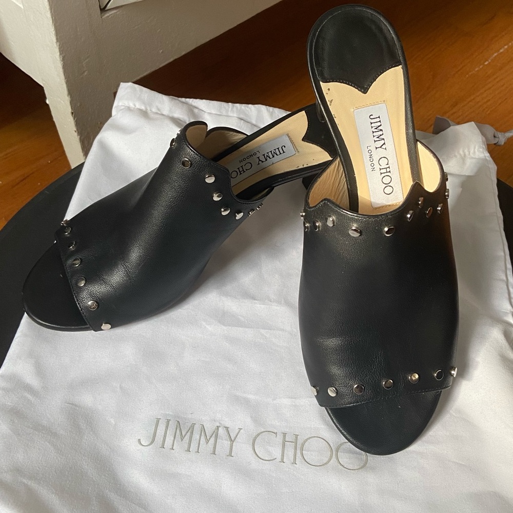 Jimmy Choo Stud Block Heels